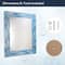 Head West Frameless Reeded Aqua/Blue2 Tiled Printed Wall Mirror - 23" x 30"